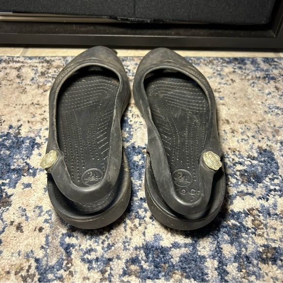 Crocs Jayna Black Slingback Slip On Flats Size 8 - Picture 8 of 11